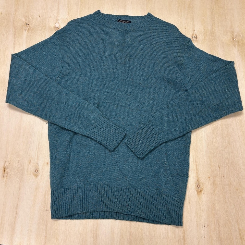 Pendleton Sweater Mens Large Blue Washable Wool Crewneck Tight Knit Pullover
